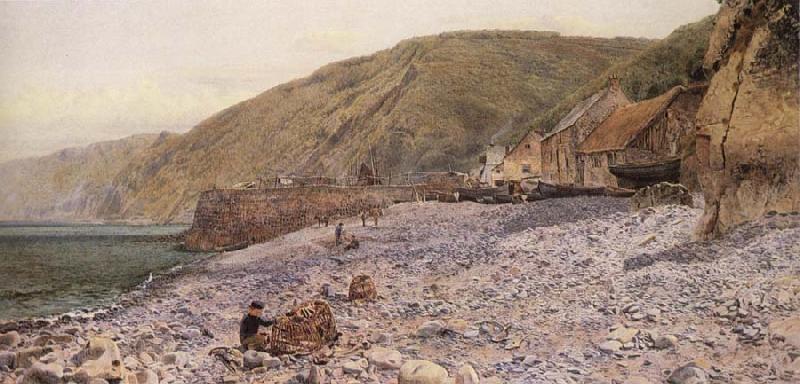 Charles Napier Hemy Among the Shingle at Clovelly Spain oil painting art